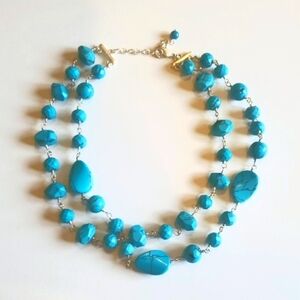 Turquoise Color Beaded Necklace